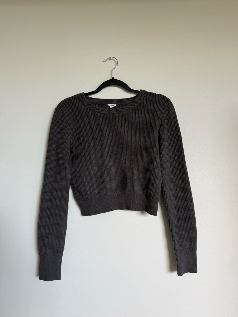 Garage Charcoal Ribbed Crewneck Sweater